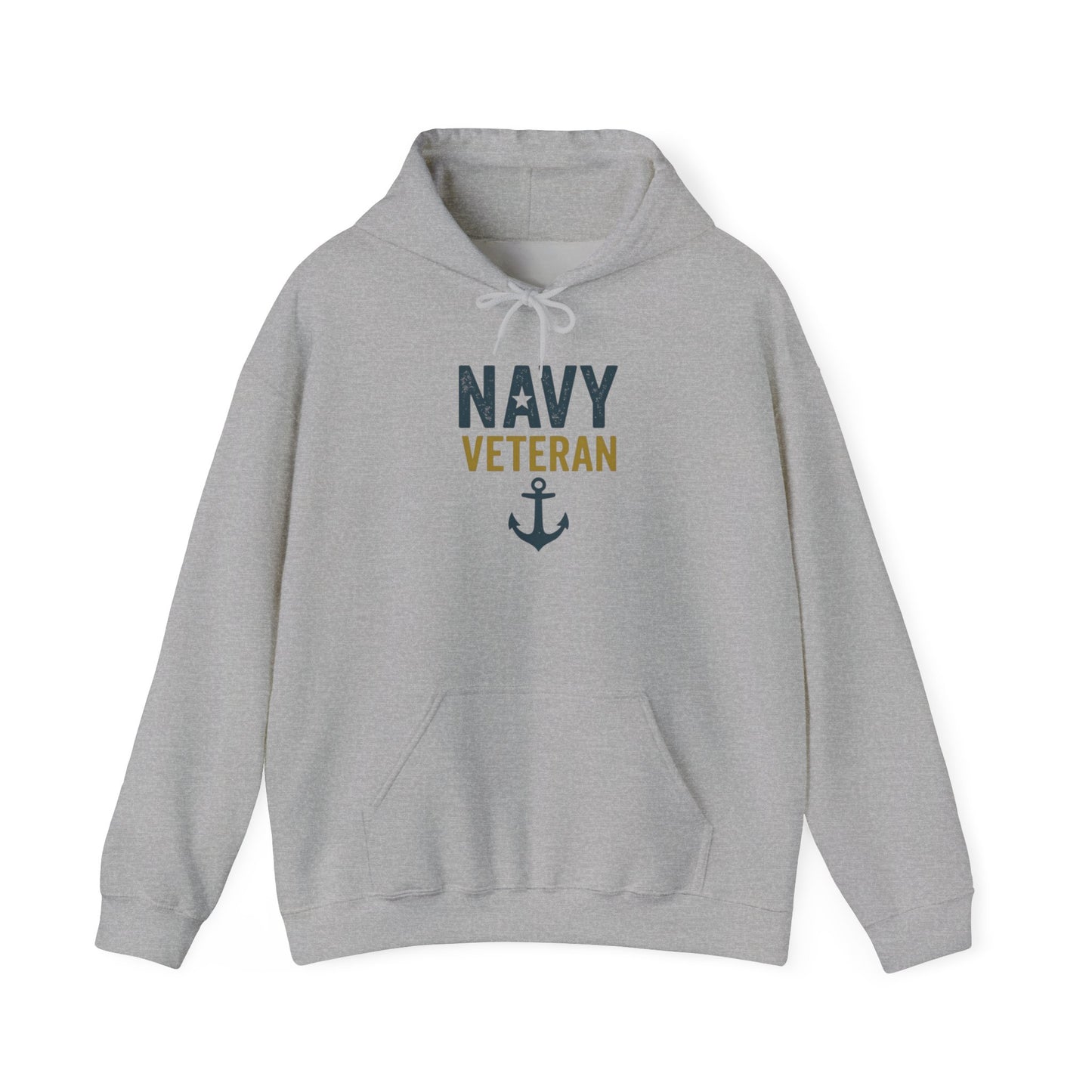 Navy Veteran Hoodie| Patriotic Military Pullover with Anchor | US Navy Gift for Men & Women | Veteran Pride Crewneck