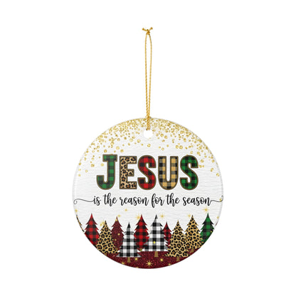Jesus Is the Reason for the Season Ornament  Christian Christmas Ornament Tree Décor Farmhouse Christmas Ornament Christian Stocking Stuffer