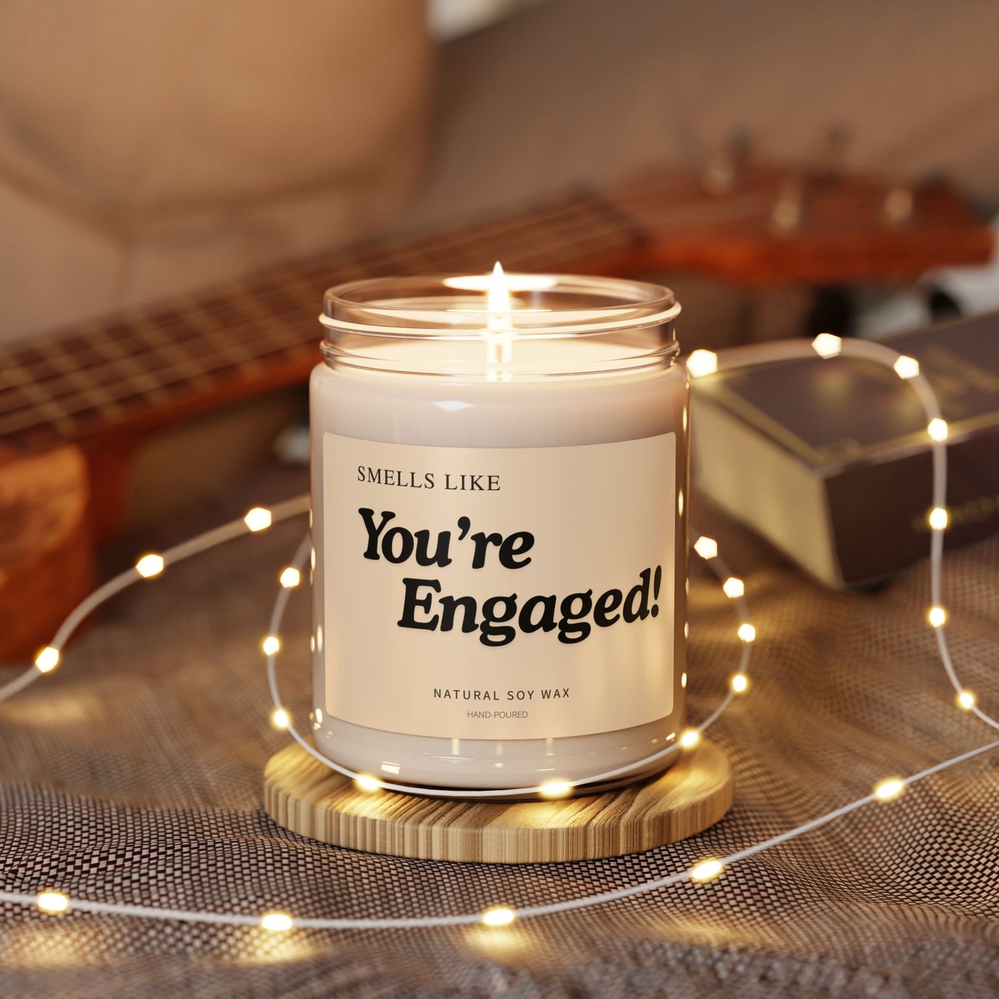 Engagement Celebration Candle | You're Engaged! Scented Soy Wax Gift for Couples, Wedding Decor, Home Fragrance, Engagement Party Favor