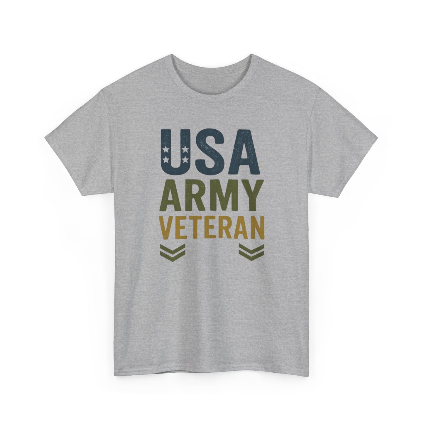 USA Army Veteran Cotton Tee, Veteran Gift, Patriotic Apparel, Memorial Day T-Shirt, Military Pride Top, Navy Veteran T-Shirt