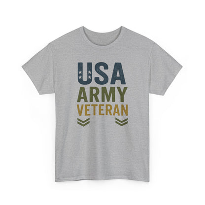 USA Army Veteran Cotton Tee, Veteran Gift, Patriotic Apparel, Memorial Day T-Shirt, Military Pride Top, Navy Veteran T-Shirt