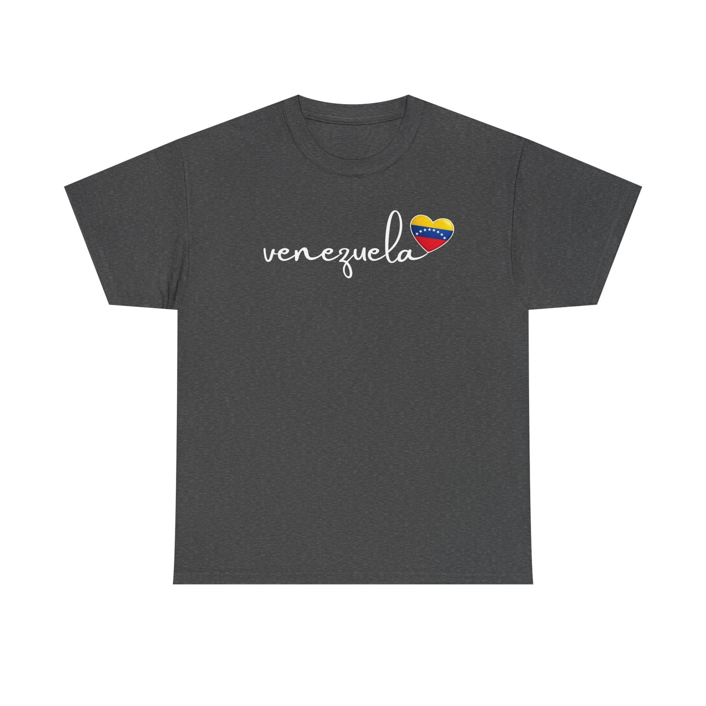 Venezuela Sweatshirt with Heart Flag | Minimalist Country Pride Crewneck | Travel Gift for Her, South America Apparel