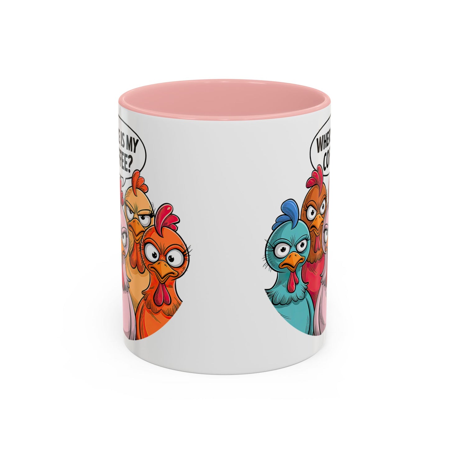 Where Is My Coffee? Chicken Trio Mug | Accent Coffee Mug | Mug for Coffee Lovers | Gift for Coworkers, Friends, and Family