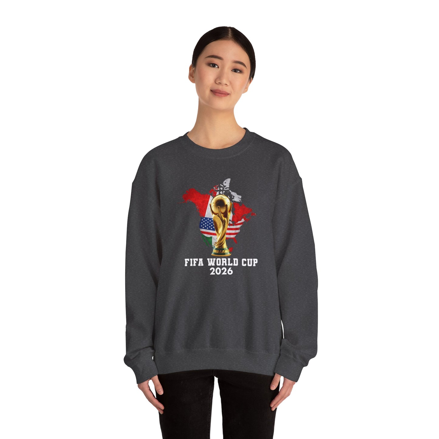 World Cup 2026 Trophy Sweatshirt, USA Soccer Crewneck, Football Fan Pullover, Vintage Soccer Graphic, Match Day Gift