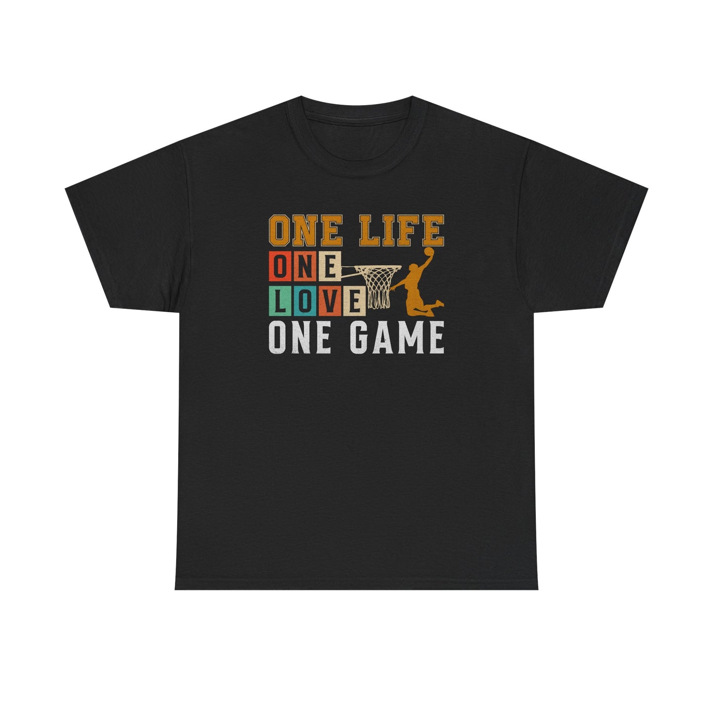 Basketball Life Love Game Tee, Unisex Cotton Shirt, Sports Lover, Gift for Basketball Fans, Motivational Tees, Comfortable Streetwear