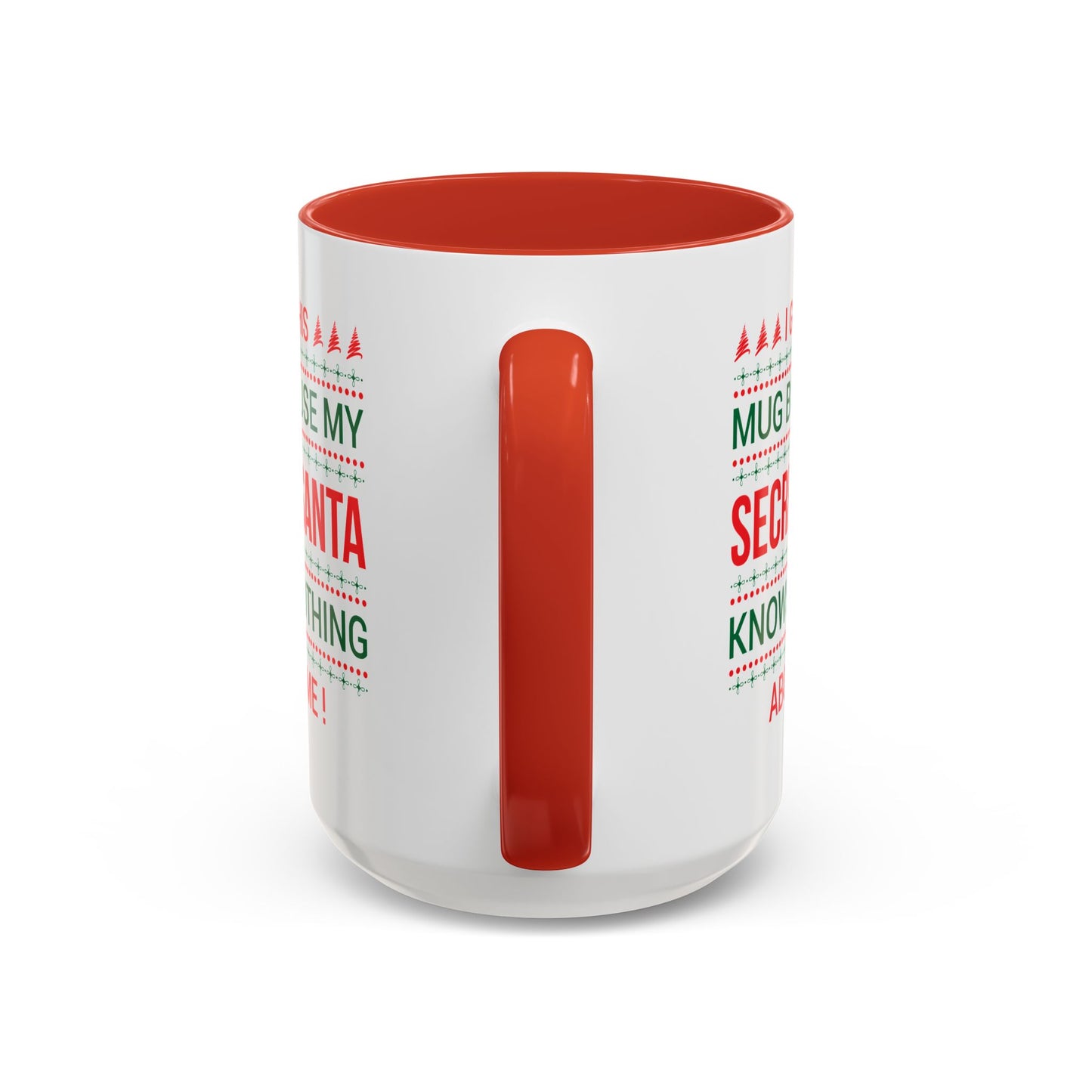 Personalized Secret Santa Accent Coffee Mug, Holiday Gift, Funny Christmas Mug, Unique Office Secret Santa Gift, Custom Drinkware