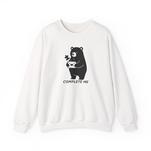 You Complete Me Valentine's Sweatshirt | Matching Couple Gift | Cute Bear Puzzle Tee | Anniversary & Valentine's Day Gift