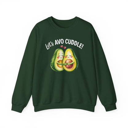 Let's Avo Cuddle Sweatshirt | Cute Avocado Crewneck for Couples | Cozy Matching Gift | Anniversary Gift | Cute Date Night Sweater