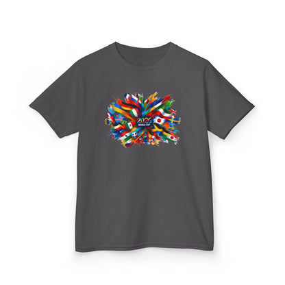 Colorful Paint Splash Kids T-Shirt | 2026 USA Soccer Tee for Kids | Abstract Art Graphic Shirt | Fun Youth Fan Gift, Football Lover Gift