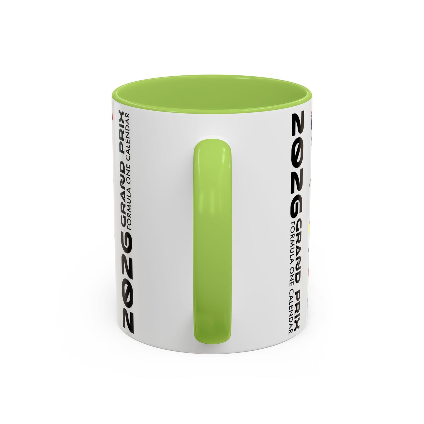 2026 Grand Prix Calendar Mug, Formula 1 Accent Coffee Mug, F1 Circuit Icons Cup, Motorsport Fan Gift, Racing Calendar Ceramic Mug