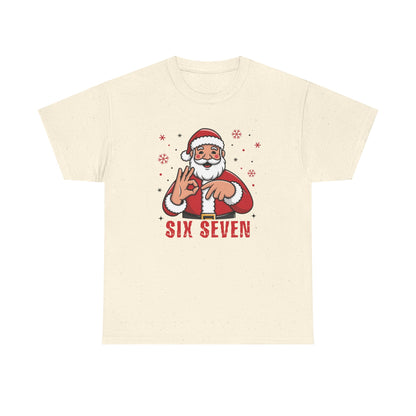 Six Seven Santa Funny Christmas T-Shirt  Humorous Holiday Tee for Men & Women | Trendy Santa Graphic Shirt | Gift for Friends