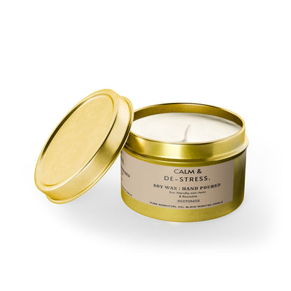 Calm And De Stress Soy Wax Candle, Candle Gift, Birthday Candle, Housewarming Candle