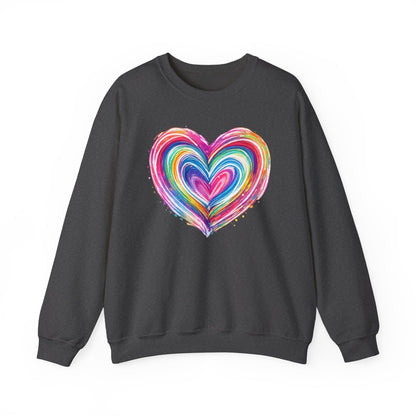Comfort Colors Cute Heart SweatShirt, Brushstroke Heart , Valentine Gift, Womens Love Sweater, Anniversary Day , Coquette Valentine Tee