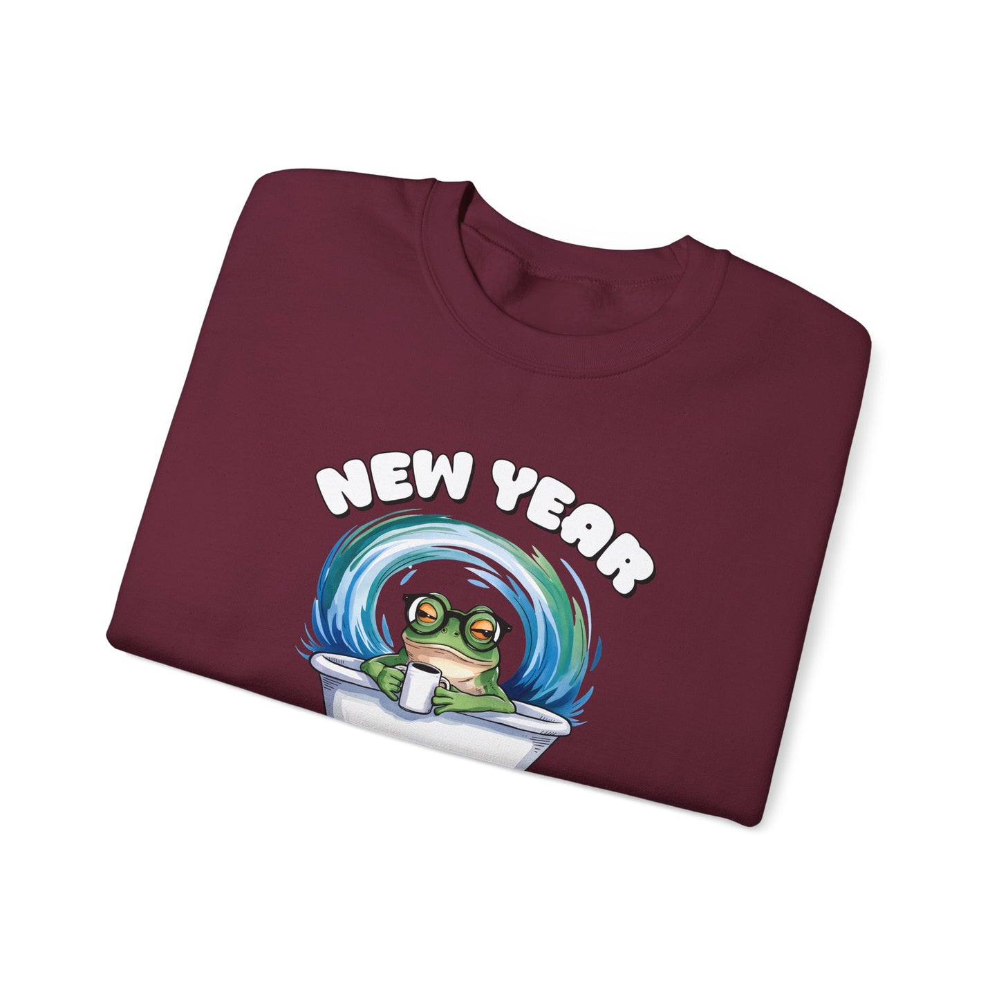 New Year New Me Frog Sweatshirt, Funny New Year Shirt, Happy New Year 2026 Sweatshirt, Cute Frog Coffee Pullover, 2026 Trendy Sweatshirt