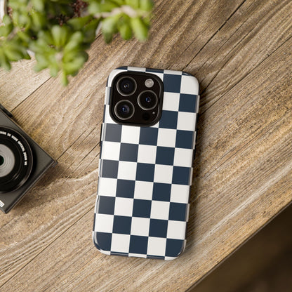 Checkered Pattern iPhone Case, iPhone Cover, Modern iPhone Accessory, Gift for Him, Trendy Mobile Protection
