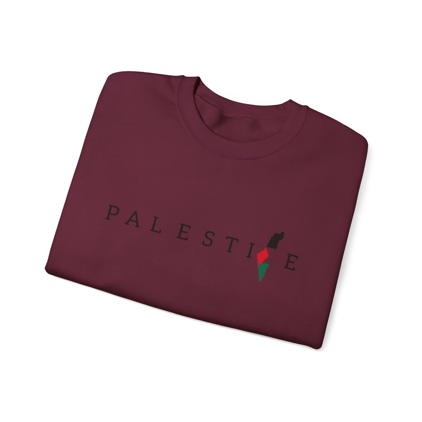 Palestine Heart Sweatshirt, Cozy Sweater, Casual Gift for Activists, Statement Apparel, Comfortable Layering Piece, Palestine Gift