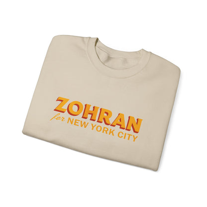 Zohran for New York City Sweatshirt, Vintage NYC Crewneck, Political Graphic Pullover, City Pride Gift | Urban Streetwear