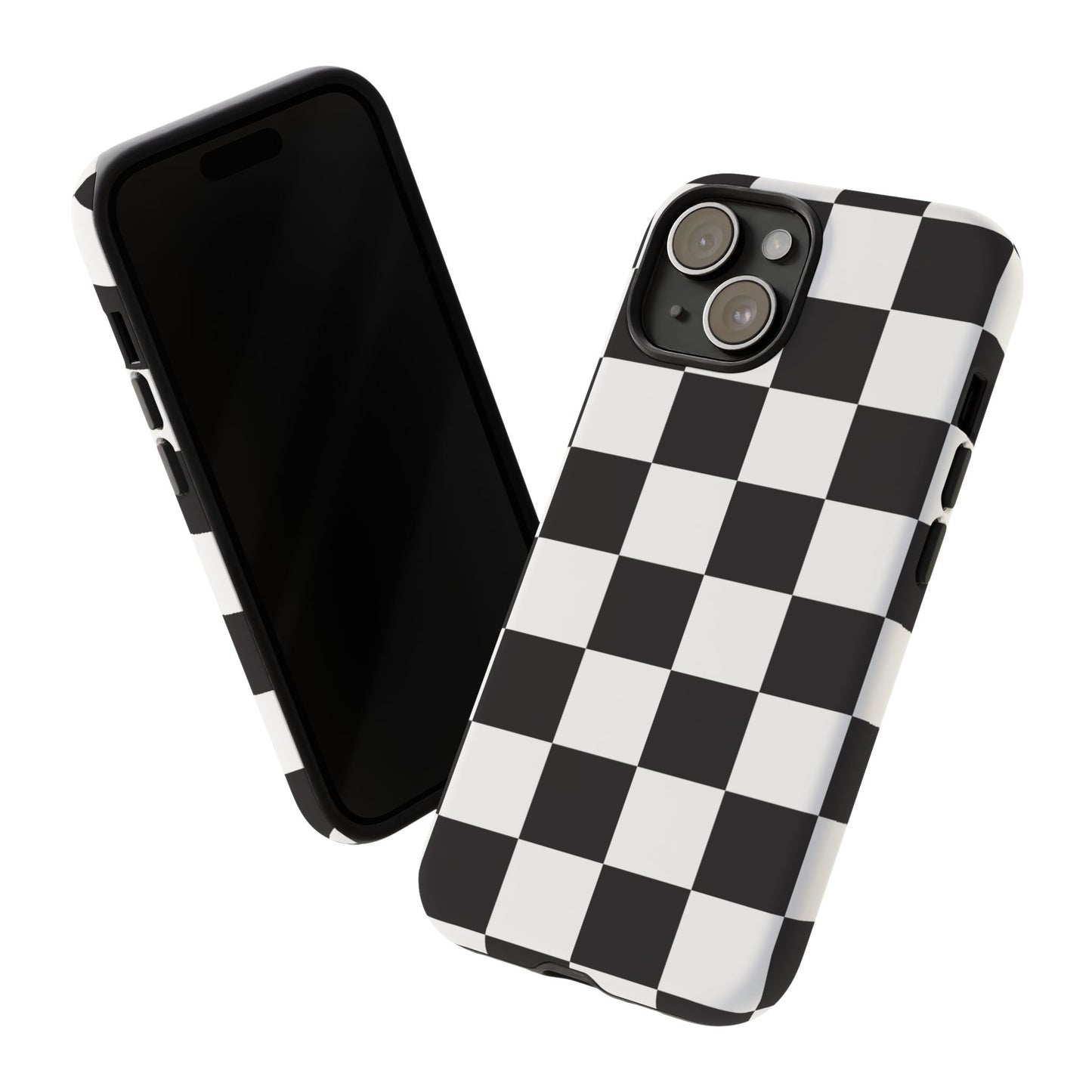 Black and White Checker iPhone Case, Stylish iPhone Cover for Teens, Holiday Gift, Unique Mobile Accessories, Tough Protection