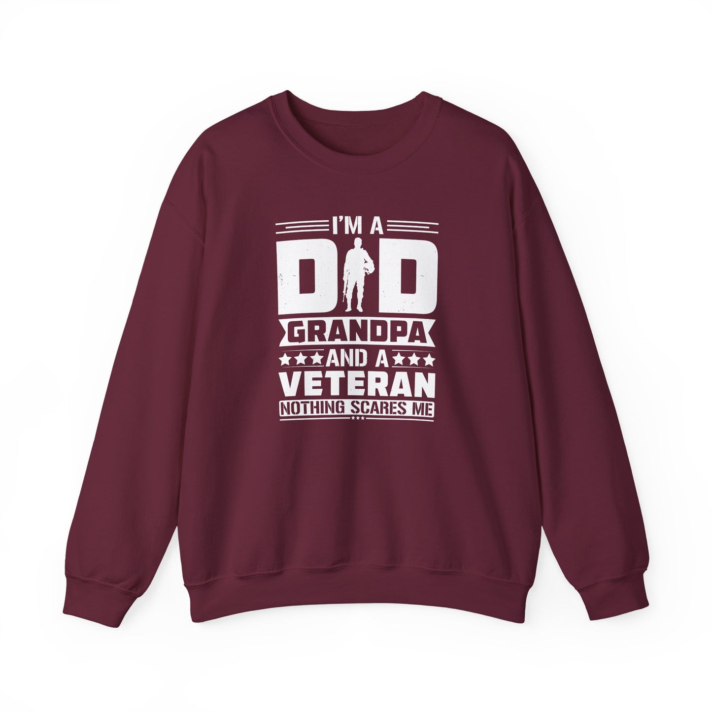 Veteran Grandpa  Cozy Casual Wear Sweatshirt, Father's Day Gift, Military Tribute, Proud Grandpa, Gift for Veteran's Grandpa, Military Pride