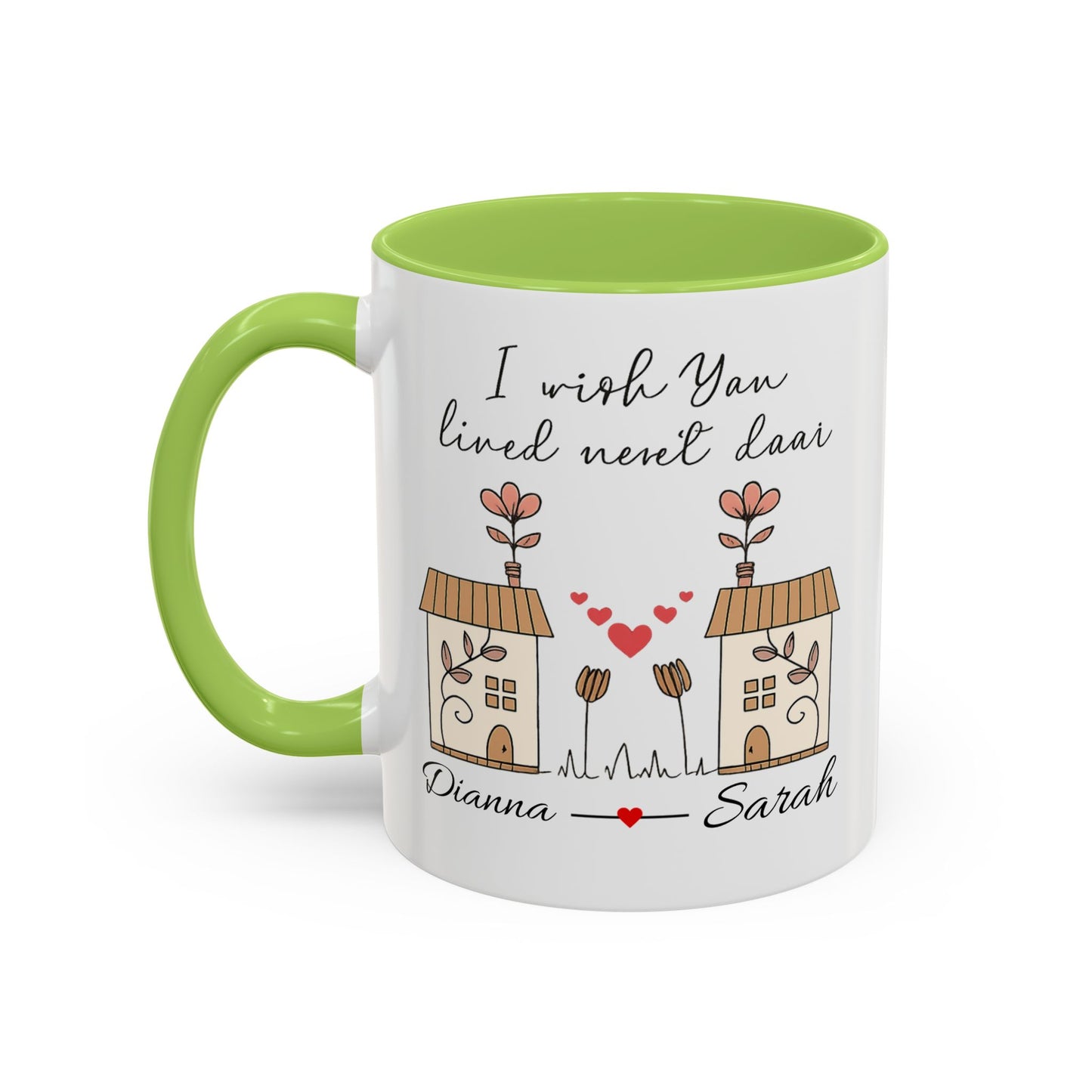 I Wish You Lived Next Door Mug, Christmas Gift for Best Friend, Long Distance Friendship Mug, Valentine's Day Gift for Her, Miss You Gift