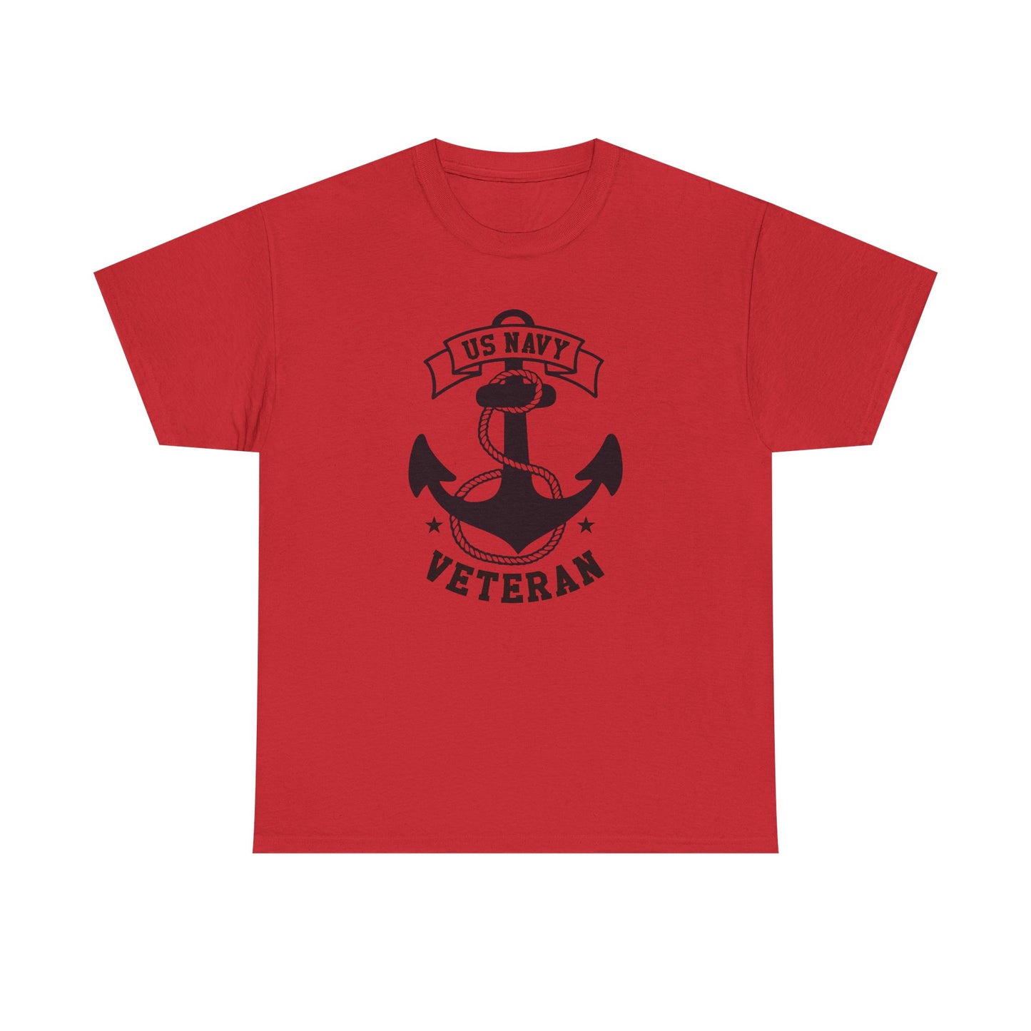 Navy Veteran Heavy Cotton Tee, US Navy Tribute Shirt, Military Appreciation Gift, Veteran's Day Outfit, Gift for Navy Personals