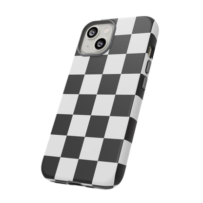 Black and White Checker iPhone Case, Stylish iPhone Cover for Teens, Holiday Gift, Unique Mobile Accessories, Tough Protection