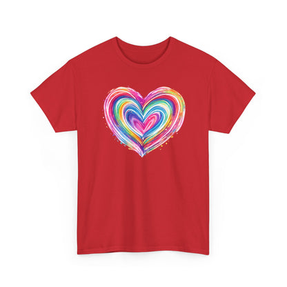 Comfort Colors Cute Heart Shirt, Brushstroke Heart Shirt, Anniversary Gift, Womens Love Shirt, Valentines Day Shirt, Coquette Valentine Tee