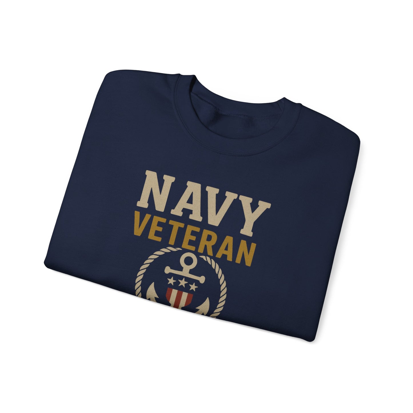 Navy Veteran Sweatshirt | Patriotic Military Pullover with Anchor | US Navy Gift for Men & Women | Veteran Pride Sweater