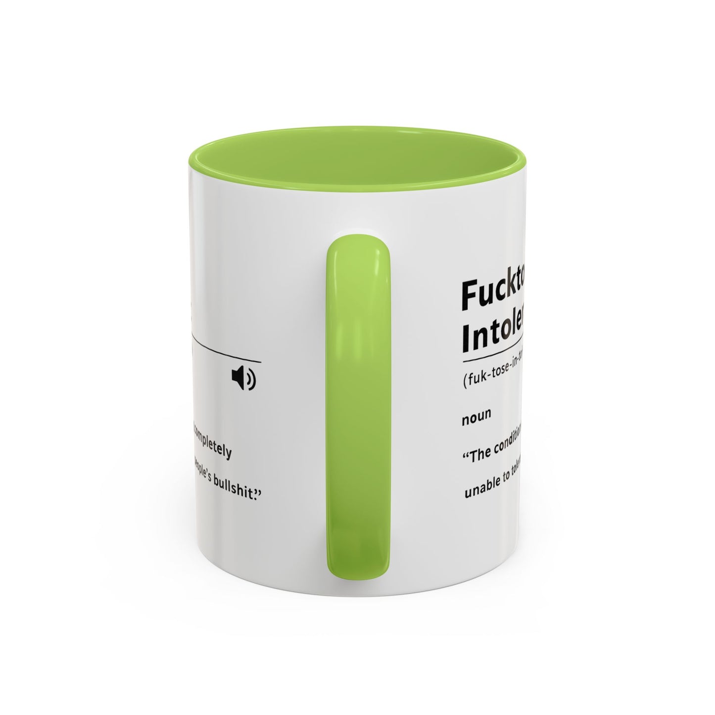 Fucktose Intolerant Definition Mug, Funny Accent Coffee Mug 11oz 15oz, Sarcastic Adult Humor Mug, Gag Gift for Friends