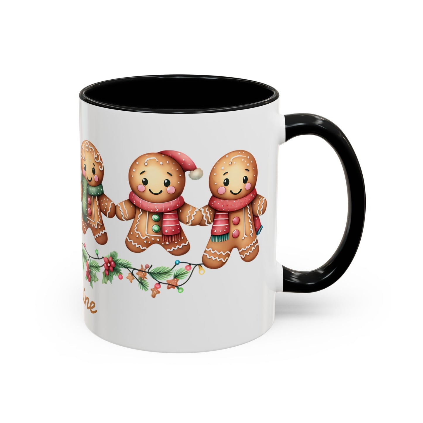 Personalized Gingerbread Friends Coffee Mug, Holiday Mug, Christmas Decor, Personalized Coffee Cup, Gift for Her, Winter Wonderland