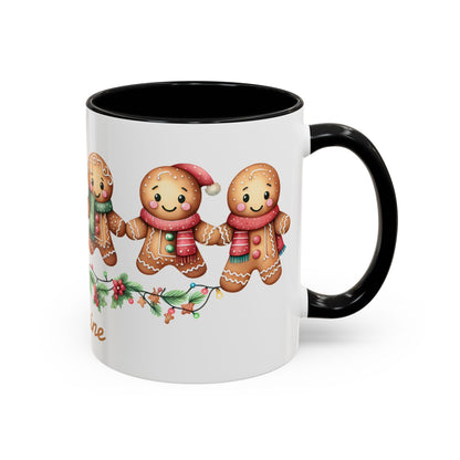 Personalized Gingerbread Friends Coffee Mug, Holiday Mug, Christmas Decor, Personalized Coffee Cup, Gift for Her, Winter Wonderland
