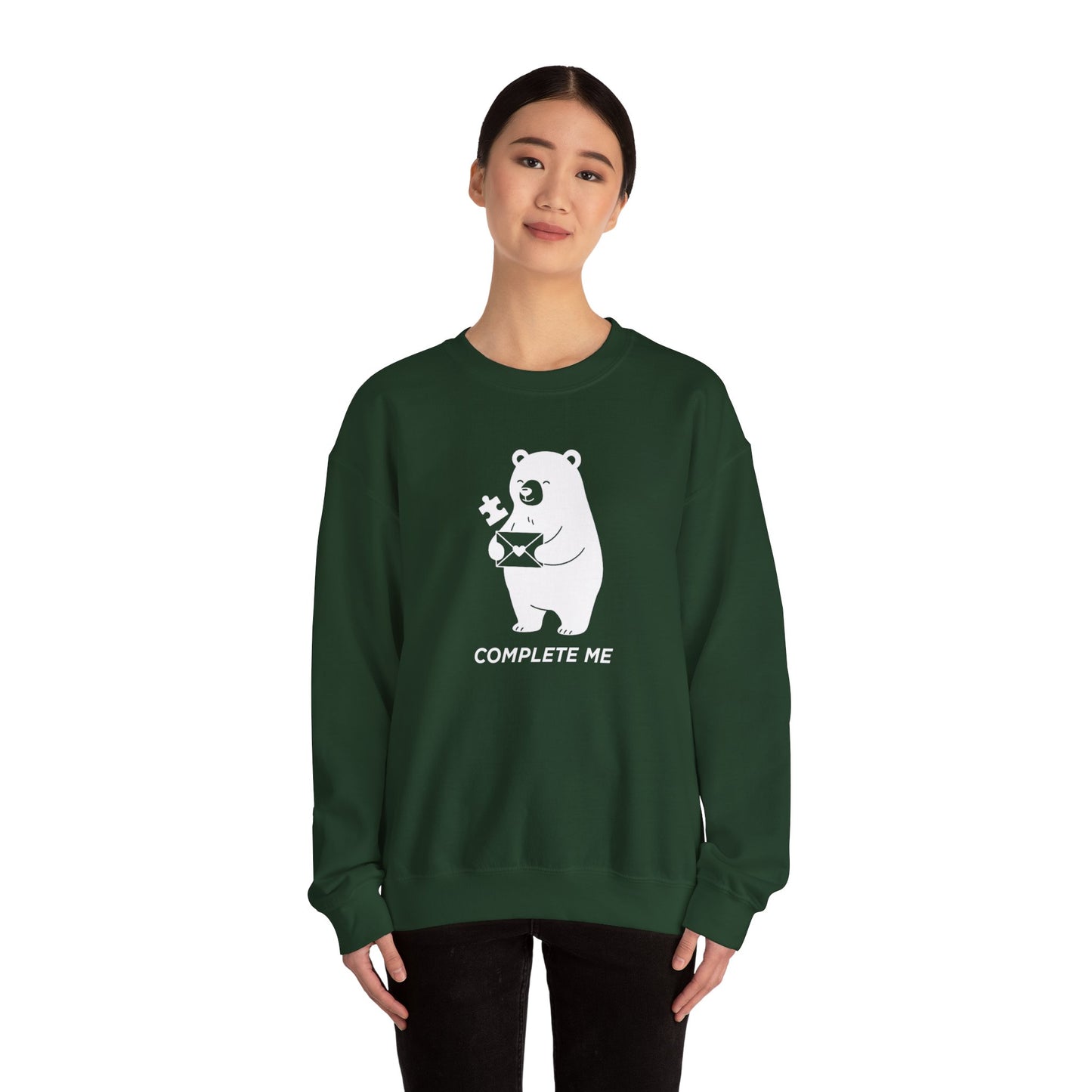 You Complete Me Valentine's Sweatshirt | Matching Couple Gift | Cute Bear Puzzle Tee | Anniversary & Valentine's Day Gift