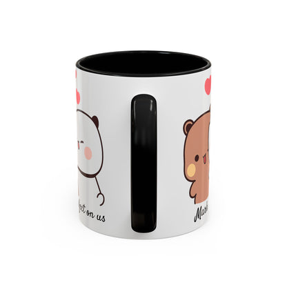 Personalized Dudu Bubu Mug | Cute Bear Coffee Cup | Color Handle Mug | Birthday Christmas Gift | Funny Mug for Her Him Valentine Gift