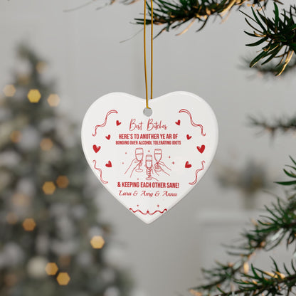 Best Bitches Ornament, A Fun and Sassy Holiday Keepsake to Celebrate Your Best Friend and Your Unbreakable Bond this Christmas Season Decor