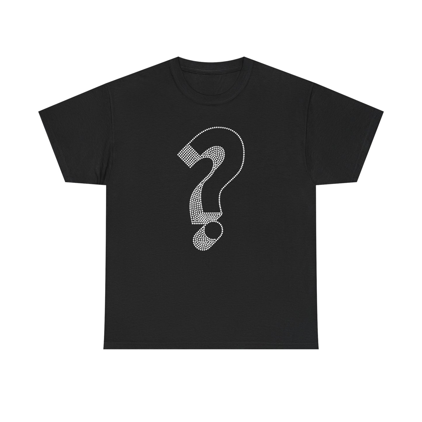 Question Mark Dotted Line Minimal Mystery T-Shirt
