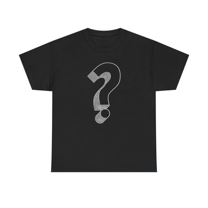 Question Mark Dotted Line Minimal Mystery T-Shirt