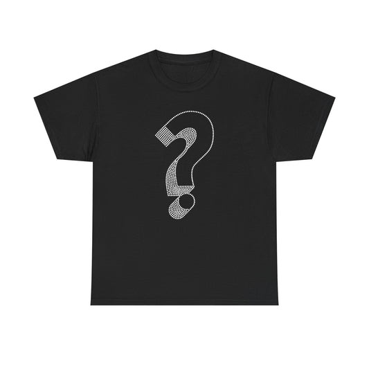 Question Mark Dotted Line Minimal Mystery T-Shirt