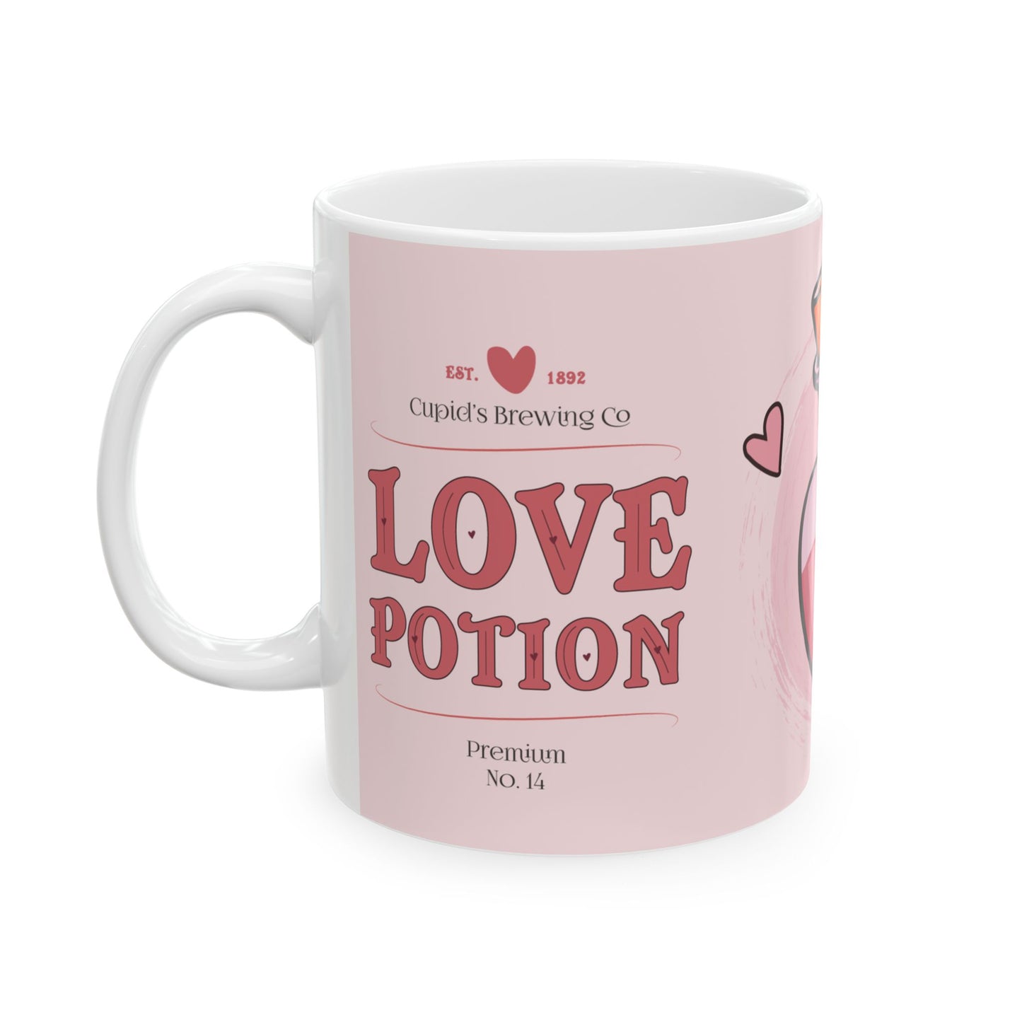 Love Potion Mug, Cupids Brewing Co Coffee Mug | Valentines Day Gift | Romantic Coffee Cup | Cute Love Mug | Gift for Her or Him