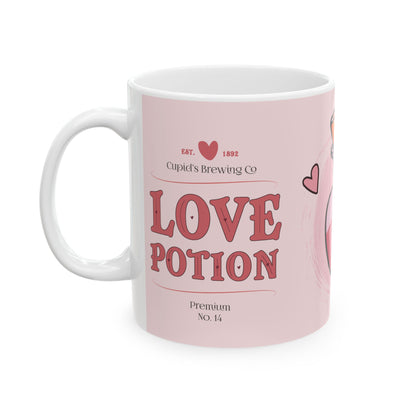 Love Potion Mug, Cupids Brewing Co Coffee Mug | Valentines Day Gift | Romantic Coffee Cup | Cute Love Mug | Gift for Her or Him