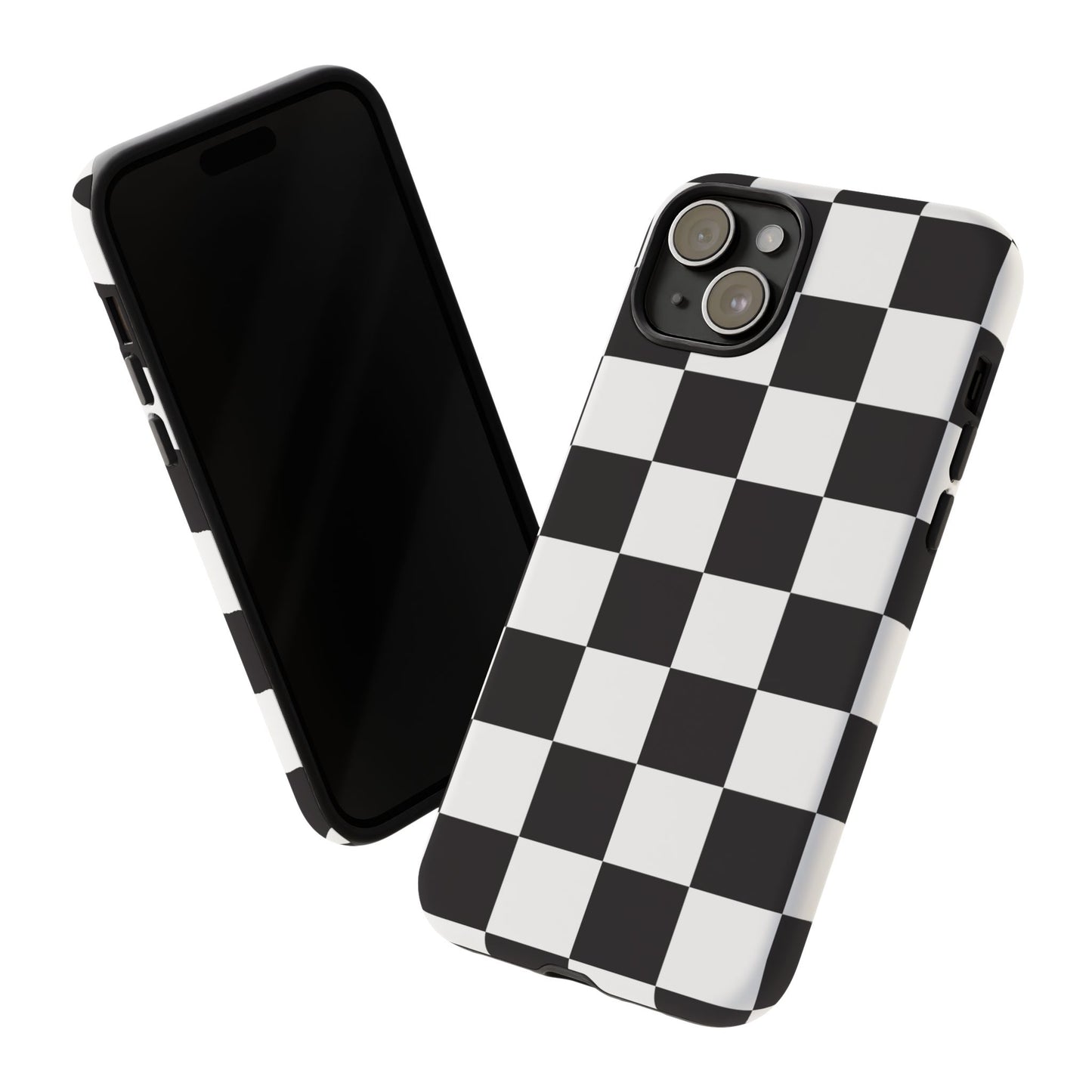 Black and White Checker iPhone Case, Stylish iPhone Cover for Teens, Holiday Gift, Unique Mobile Accessories, Tough Protection