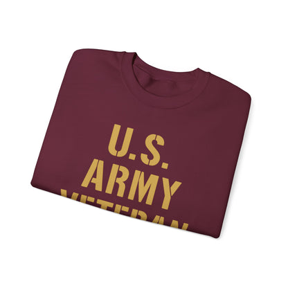 U.S. Army Veteran Crewneck Sweatshirt, Military Tribute Gift, Veteran Appreciation, Unisex Casual Wear, Cozy Sweatshirt