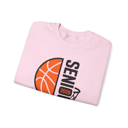 Basketball Senior 2026 Crewneck Sweatshirt | Basketball Hoop Grad Design | Gift For Senior, Sports Fan Gift, Graduation Sweatshirt, High