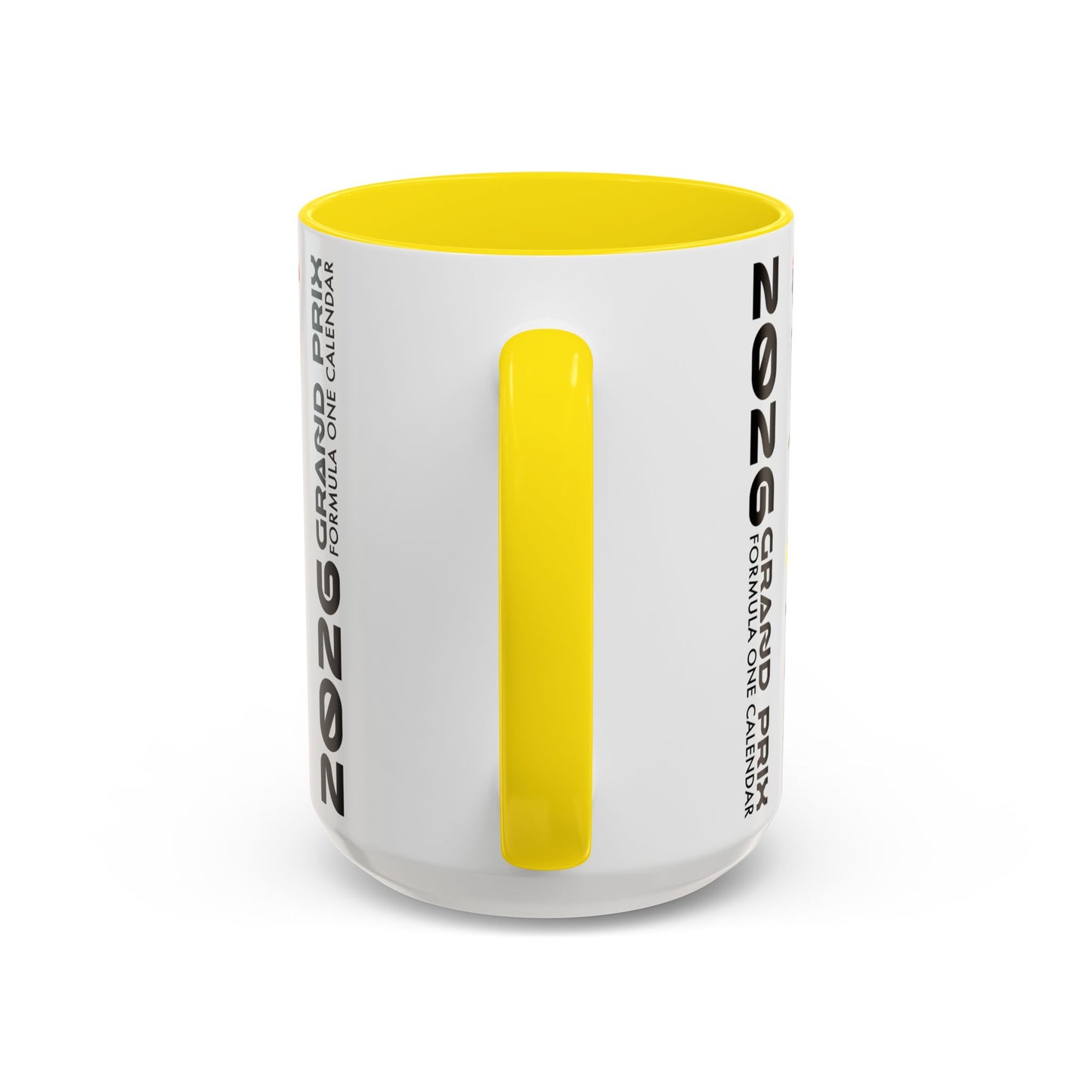 2026 Grand Prix Calendar Mug, Formula 1 Accent Coffee Mug, F1 Circuit Icons Cup, Motorsport Fan Gift, Racing Calendar Ceramic Mug