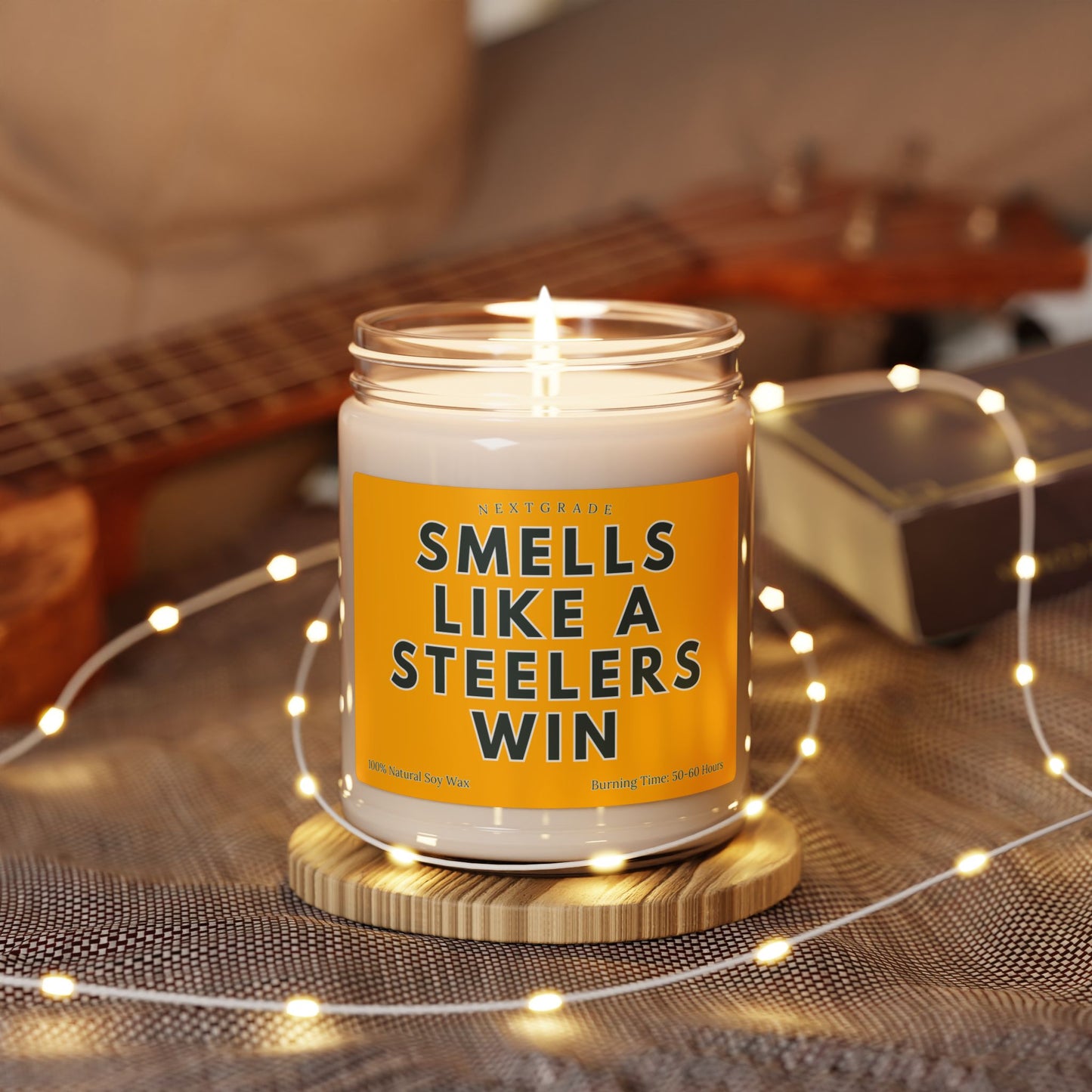 Smells Like A Steelers Win - Football Themed Candle, Gift for Him, Gift for Football Fans, Home Decor, Man Cave, Game Day Essential