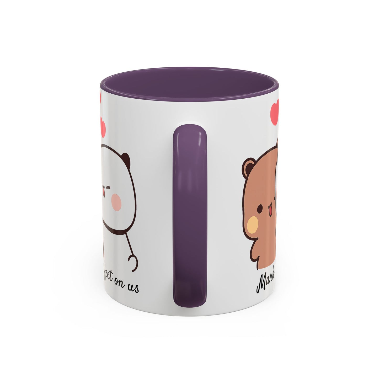 Personalized Dudu Bubu Mug | Cute Bear Coffee Cup | Color Handle Mug | Birthday Christmas Gift | Funny Mug for Her Him Valentine Gift