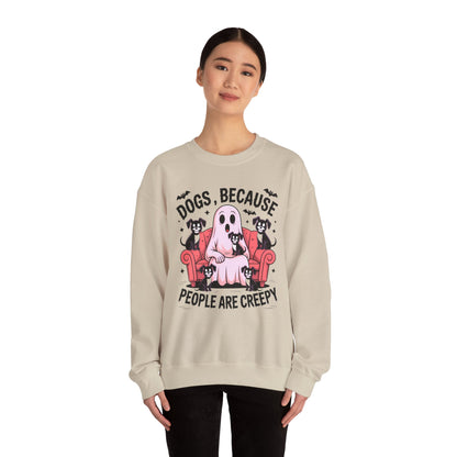 Cozy Ghost Dog Sweatshirt | Unisex Crewneck, Perfect for Pet Lovers, Halloween, Fall Fashion, Gifts for Dog Owners, Cute Dog Sweater, Funny