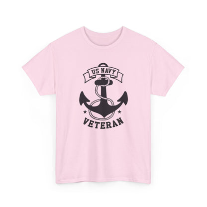Navy Veteran Heavy Cotton Tee, US Navy Tribute Shirt, Military Appreciation Gift, Veteran's Day Outfit, Gift for Navy Personals