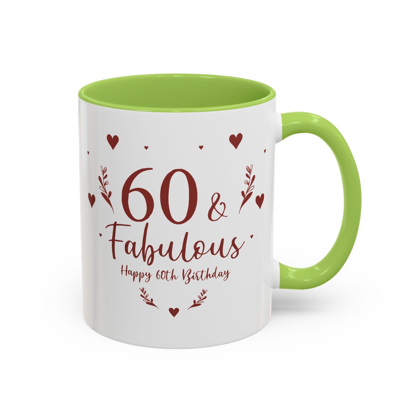 Personalized 60th Birthday Coffee Mug 60 & Fabulous, Birthday Gift, Custom Mug, Fun Coffee Cup, Celebration Drinkware, Personalized Present