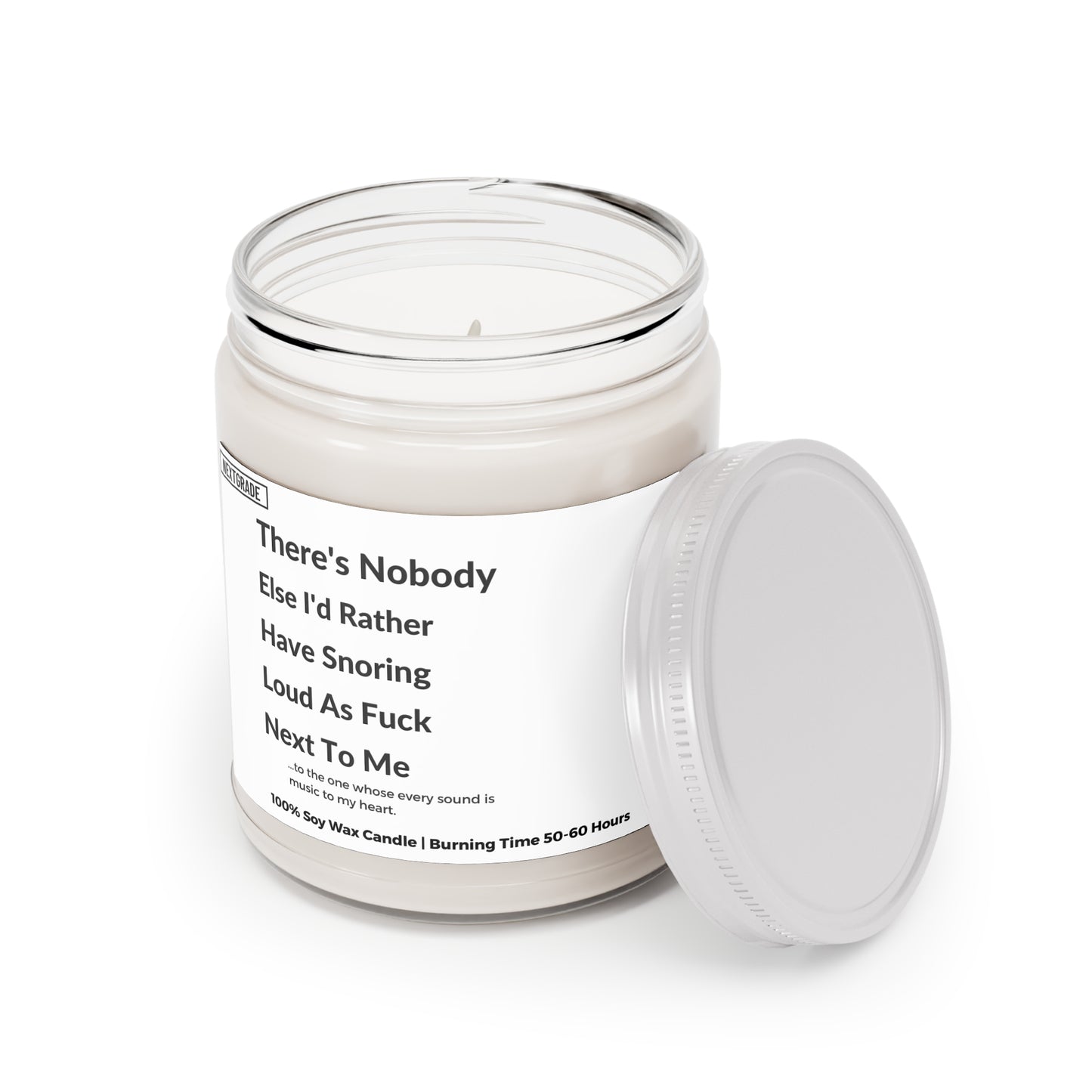 There's Nobody Else I'd Rather Have Snoring Candle, Funny Couple Gift, Valentine's Day Candle, Husband Wife Humor Soy Candle