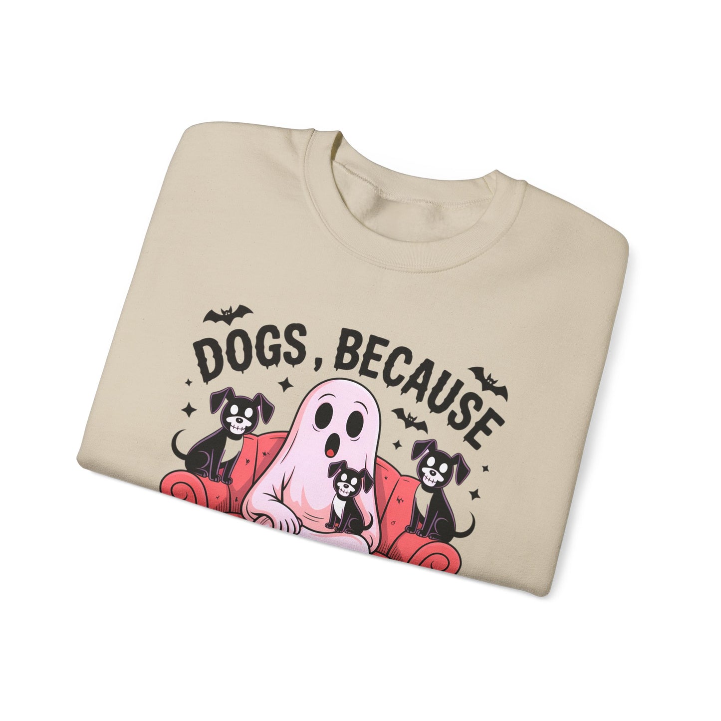 Cozy Ghost Dog Sweatshirt | Unisex Crewneck, Perfect for Pet Lovers, Halloween, Fall Fashion, Gifts for Dog Owners, Cute Dog Sweater, Funny